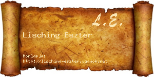 Lisching Eszter névjegykártya